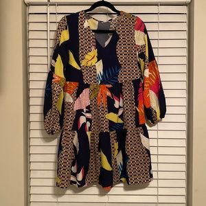 V-Neck Swing Shift Dress